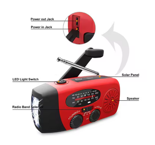 Multi-Functional Hand Crank Radio